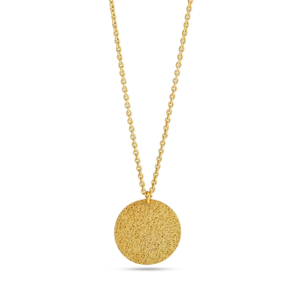 Daisy Hammered Disc Necklaces - La Vitá Jewels