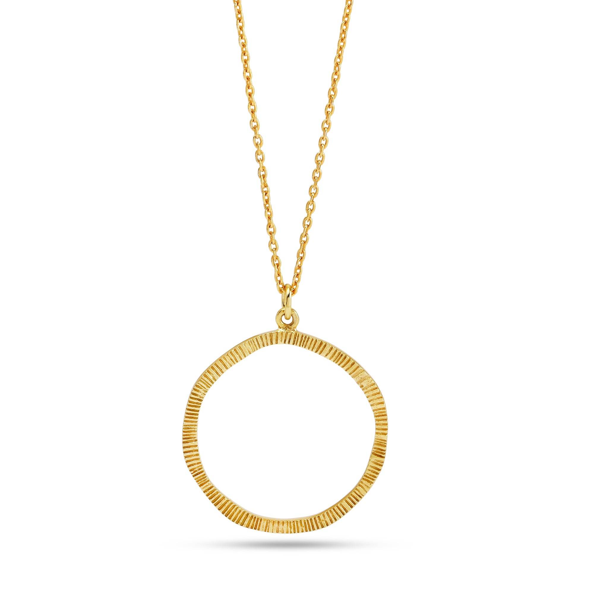 Circle Shape Texture Necklaces - La Vitá Jewels