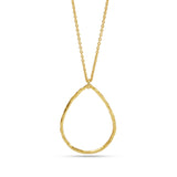 Drop Shape Hammered Necklaces