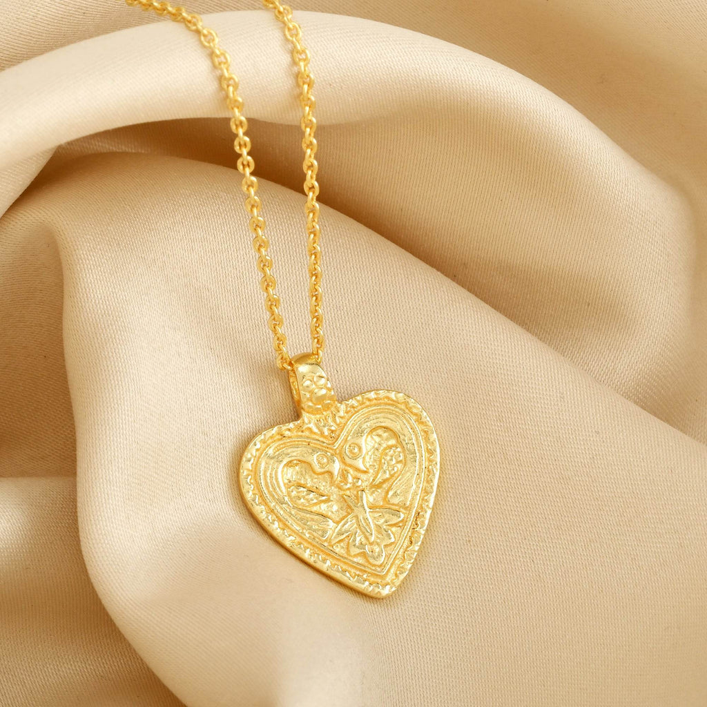 Peace & Love Custom Letter Heart Necklaces - La Vitá Jewels