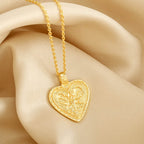 Peace & Love Custom Letter Heart Necklaces - La Vitá Jewels