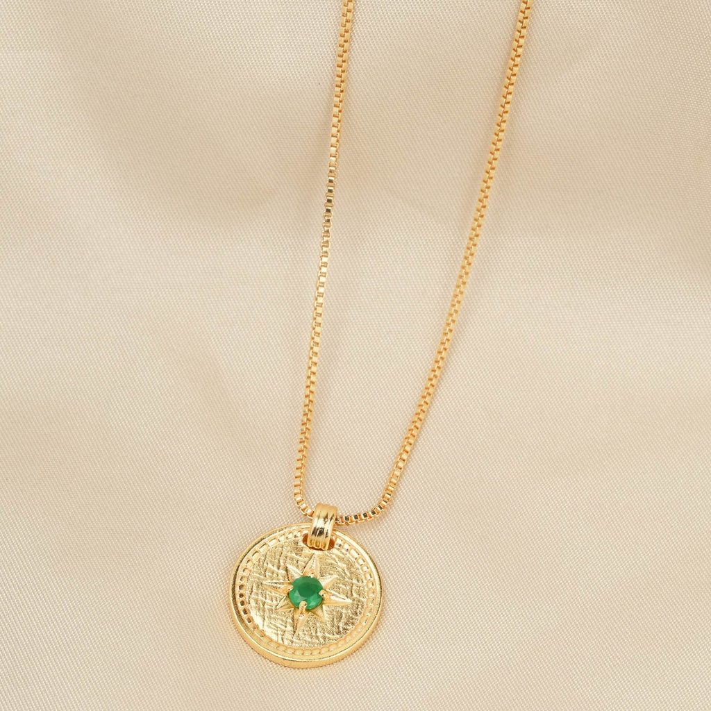 Cleo Green Onyx Necklace - La Vitá Jewels