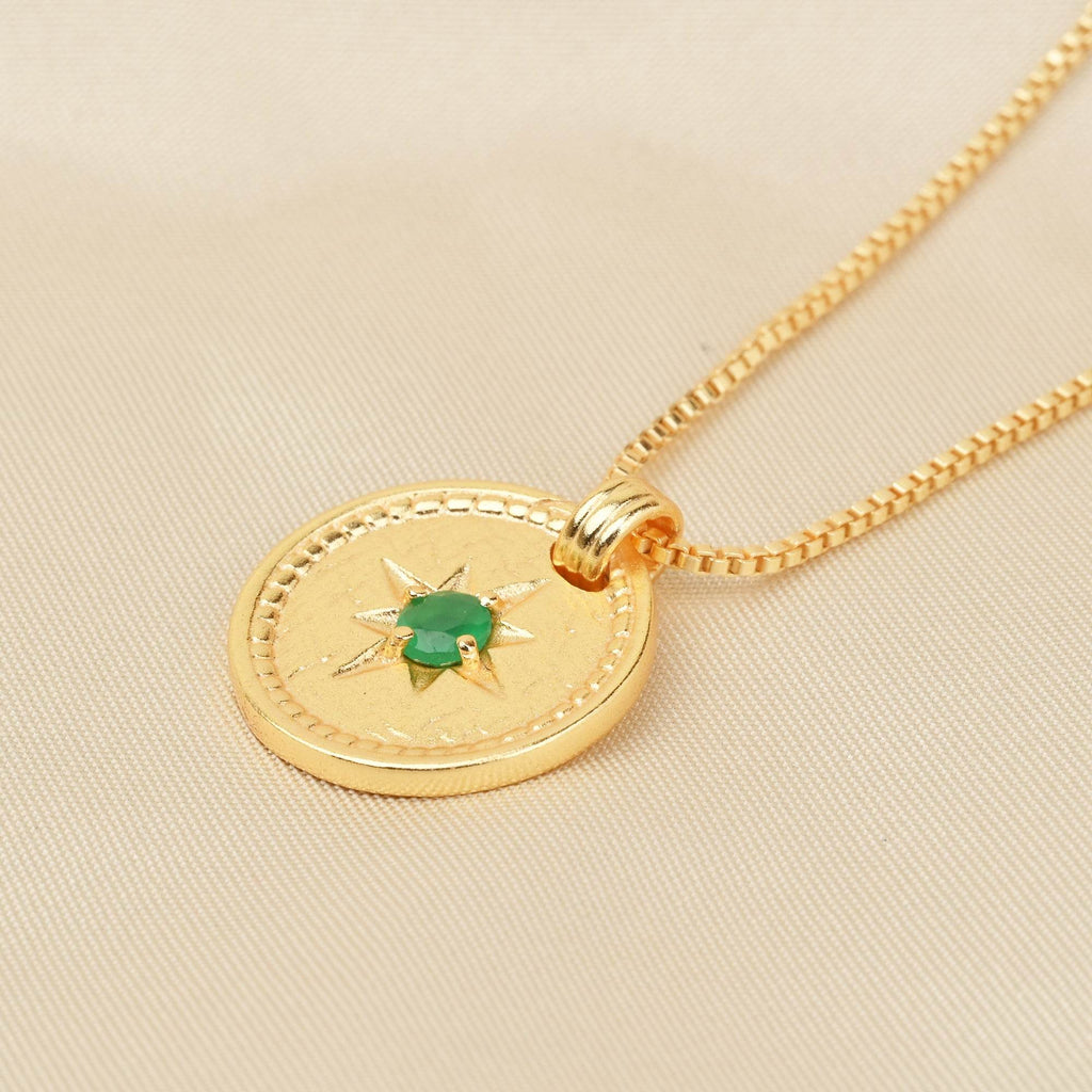 Cleo Green Onyx Necklace - La Vitá Jewels