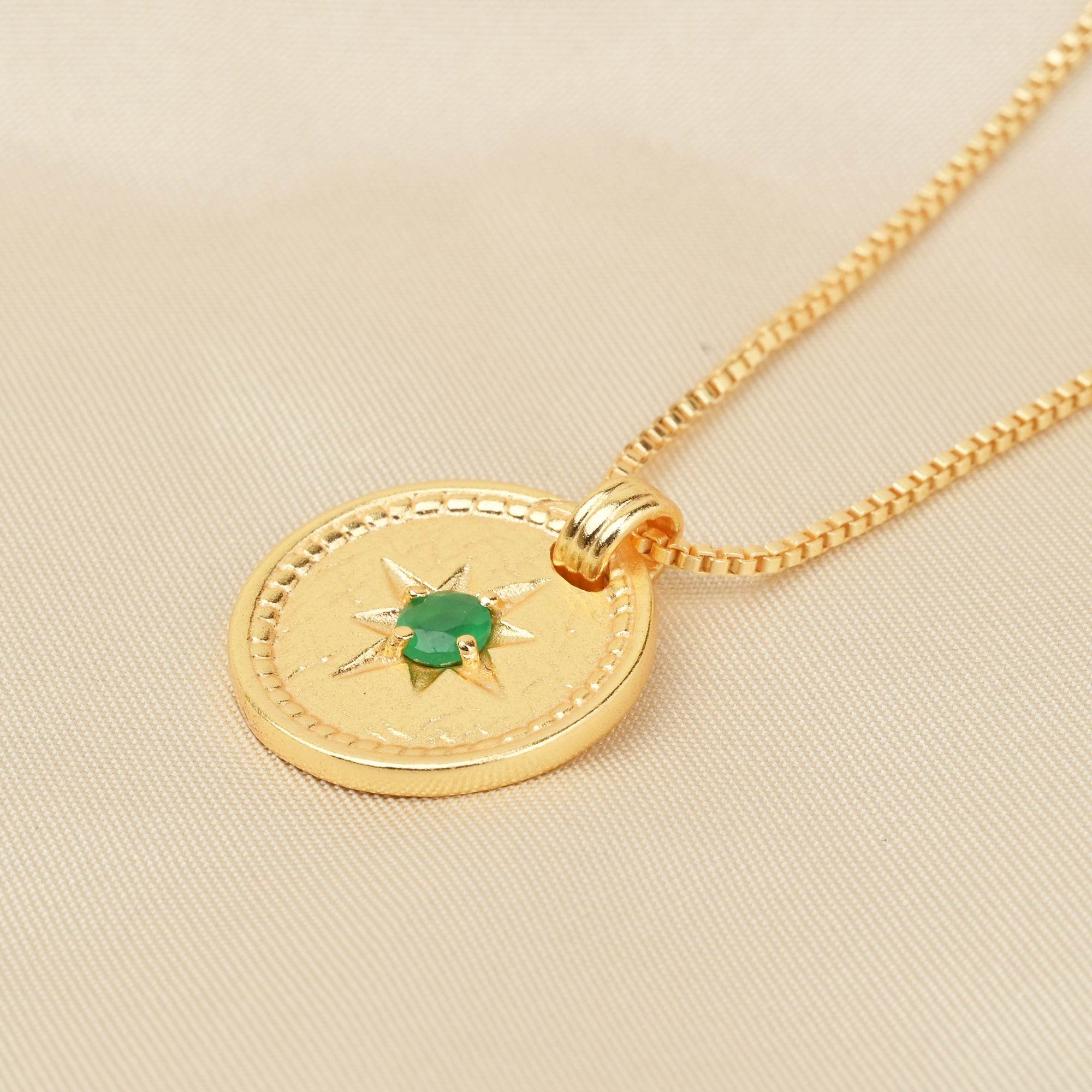 Cleo Green Onyx Necklace - La Vitá Jewels