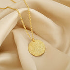 Daisy Hammered Disc Necklaces - La Vitá Jewels