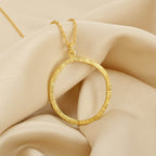 Circle Shape Texture Necklaces - La Vitá Jewels