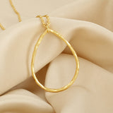 Drop Shape Hammered Necklaces
