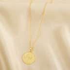 Palm Tree Beach with Round Disc Necklaces - La Vitá Jewels