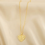 Peace & Love Custom Letter Heart Necklaces - La Vitá Jewels
