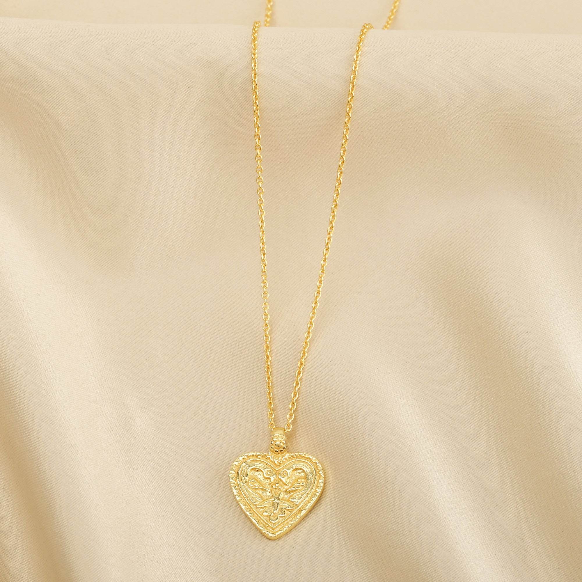 Peace & Love Custom Letter Heart Necklaces - La Vitá Jewels