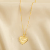 Peace & Love Custom Letter Heart Necklaces