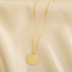Daisy Hammered Disc Necklaces - La Vitá Jewels