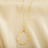 Drop Shape Hammered Necklaces