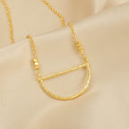 Fan shape Metal Beads Necklaces - La Vitá Jewels