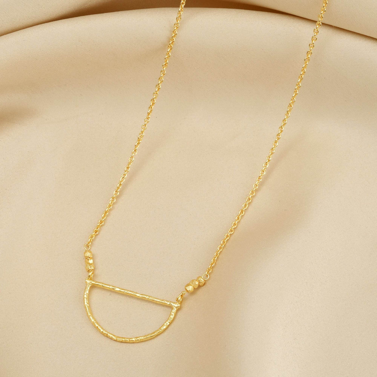 Fan shape Metal Beads Necklaces - La Vitá Jewels
