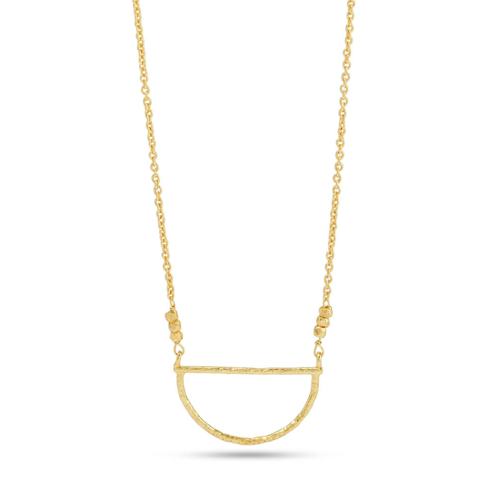 Fan shape Metal Beads Necklaces - La Vitá Jewels