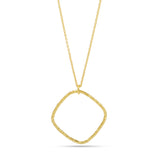 Square Shape Hammered Necklaces
