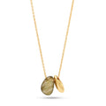 Kayla Bean Shape Labradorite Dainty Necklace - La Vitá Jewels