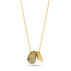 Kayla Bean Shape Labradorite Dainty Necklace - La Vitá Jewels
