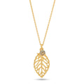 Labradorite gemstone with Willa Leafy Necklace - La Vitá Jewels