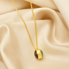 Double Moon Dual sided Gemstone Pendant Necklaces - La Vitá Jewels