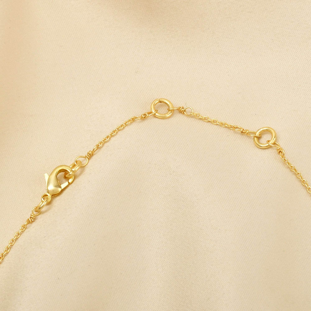 Carnelian, Moonstone with Reflected Bliss Om Necklace - La Vitá Jewels