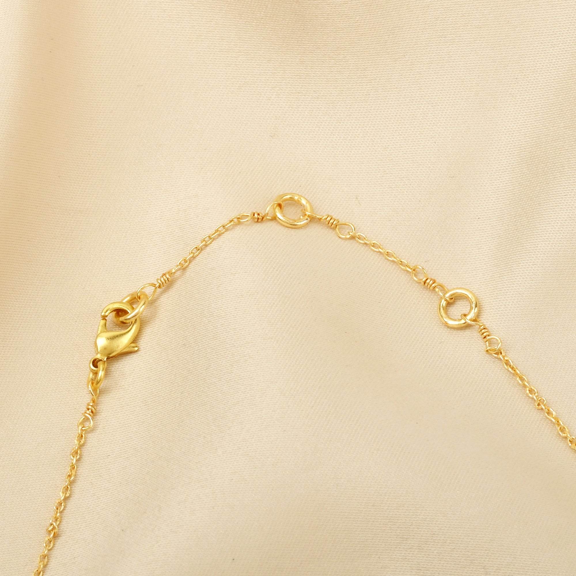 Carnelian, Moonstone with Reflected Bliss Om Necklace - La Vitá Jewels