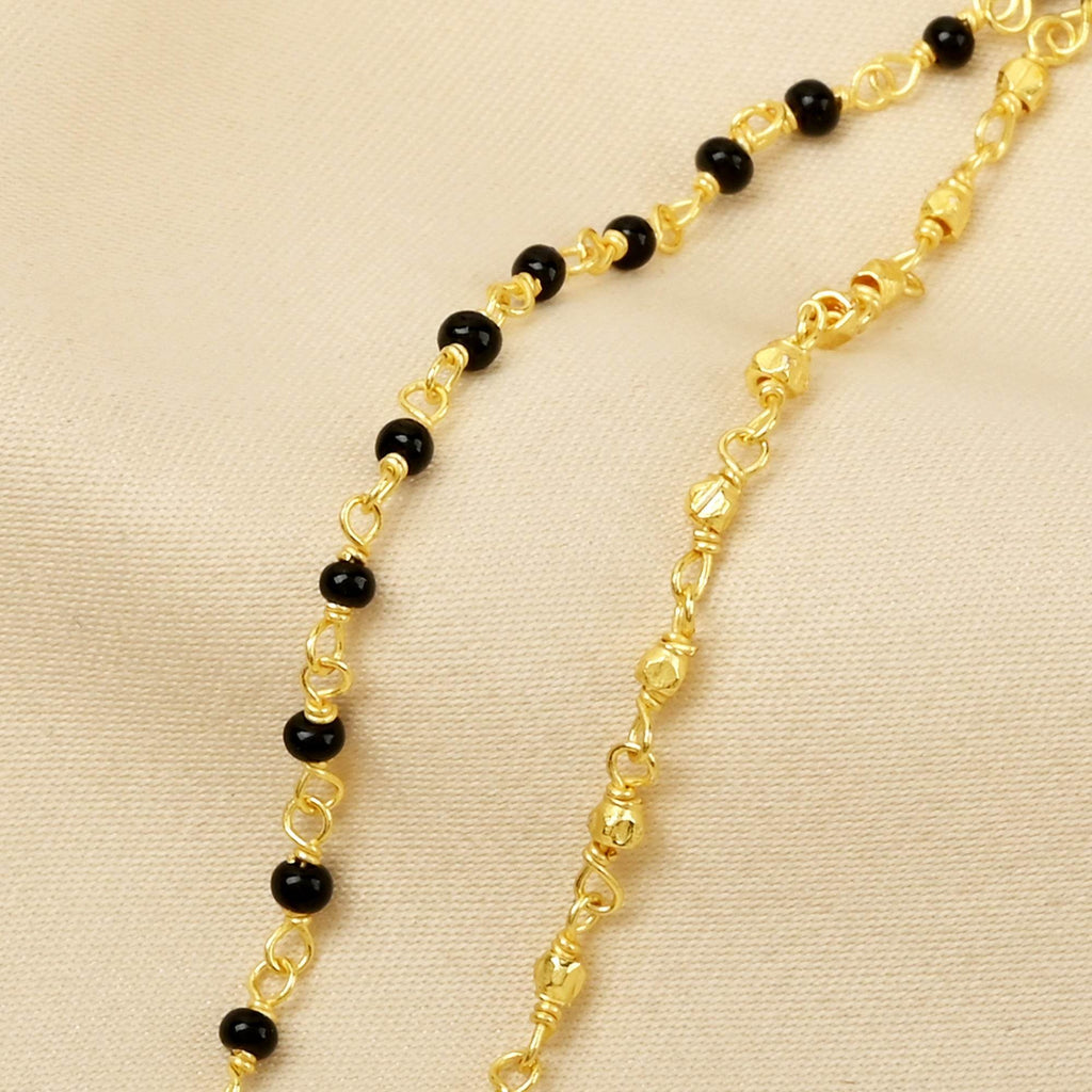Labradorite with Black Onyx Beads Necklace - La Vitá Jewels