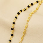 Labradorite with Black Onyx Beads Necklace - La Vitá Jewels