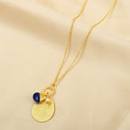 Lola Lapiz and Pearl with Texture Necklaces - La Vitá Jewels