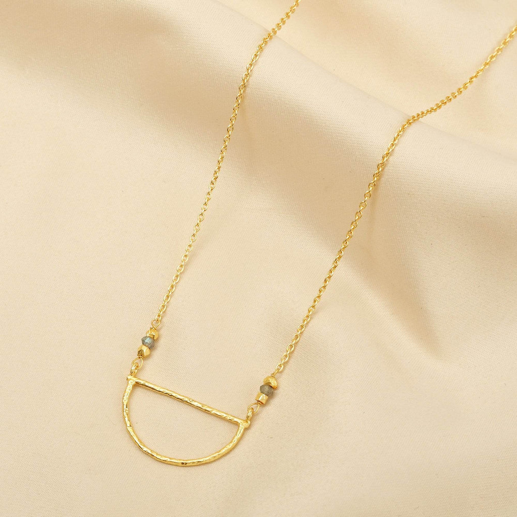 Fan shape Metal Beads Necklaces - La Vitá Jewels