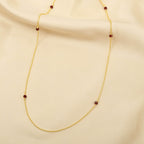 Garnet Whispers Beads Necklace - La Vitá Jewels