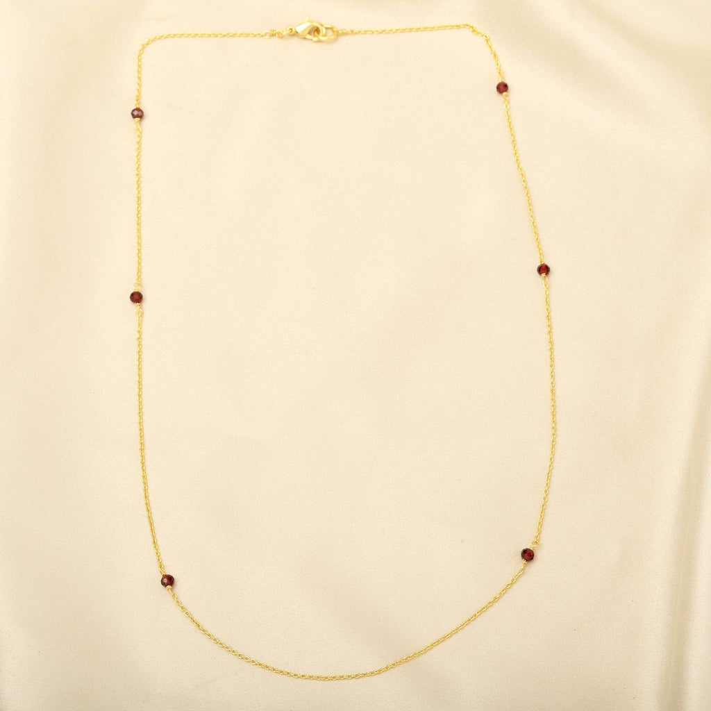 Garnet Whispers Beads Necklace - La Vitá Jewels