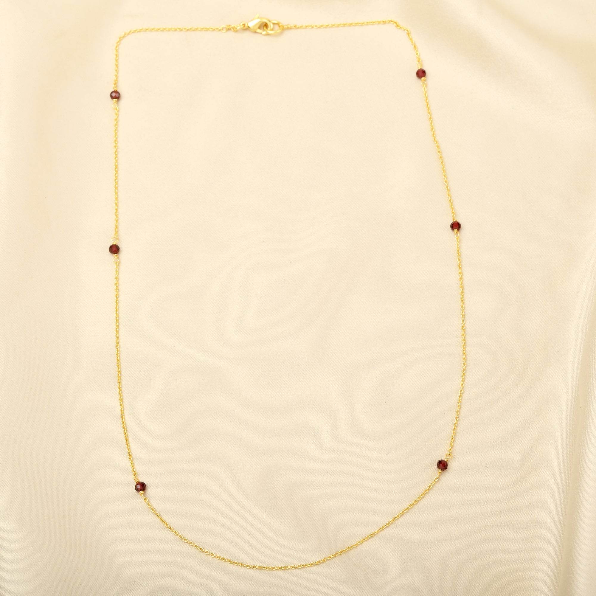 Garnet Whispers Beads Necklace - La Vitá Jewels