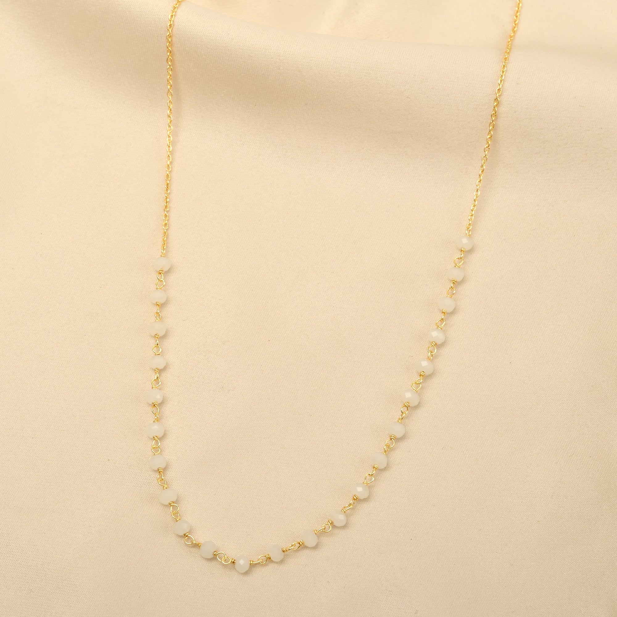 Green Chalcedony Beads Necklace
