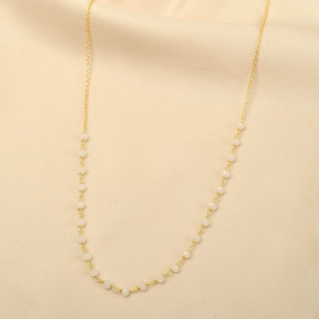 Green Chalcedony Beads Necklace - La Vitá Jewels