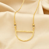 Fan shape Metal Beads Necklaces