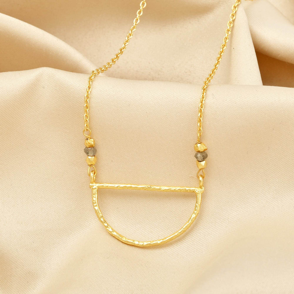 Fan shape Metal Beads Necklaces - La Vitá Jewels