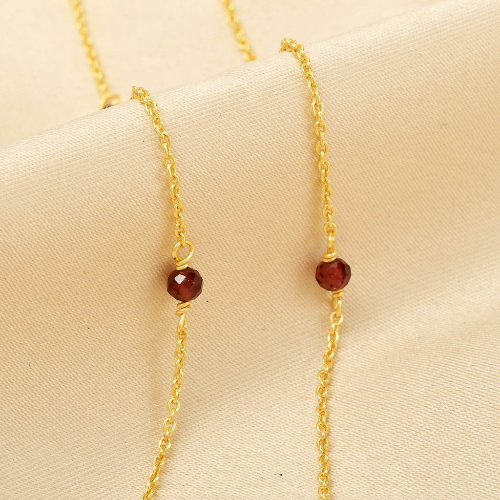 Garnet Whispers Beads Necklace - La Vitá Jewels