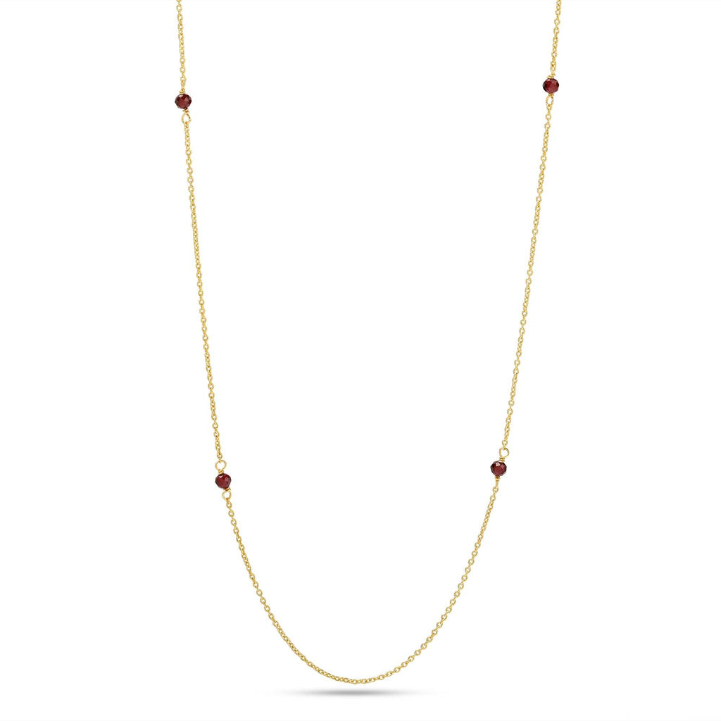 Garnet Whispers Beads Necklace - La Vitá Jewels