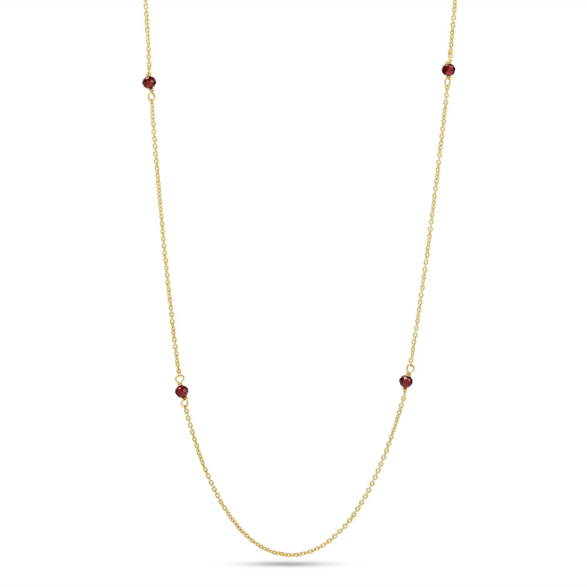 Garnet Whispers Beads Necklace - La Vitá Jewels