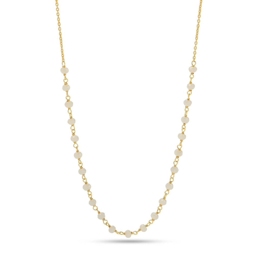 Green Chalcedony Beads Necklace - La Vitá Jewels