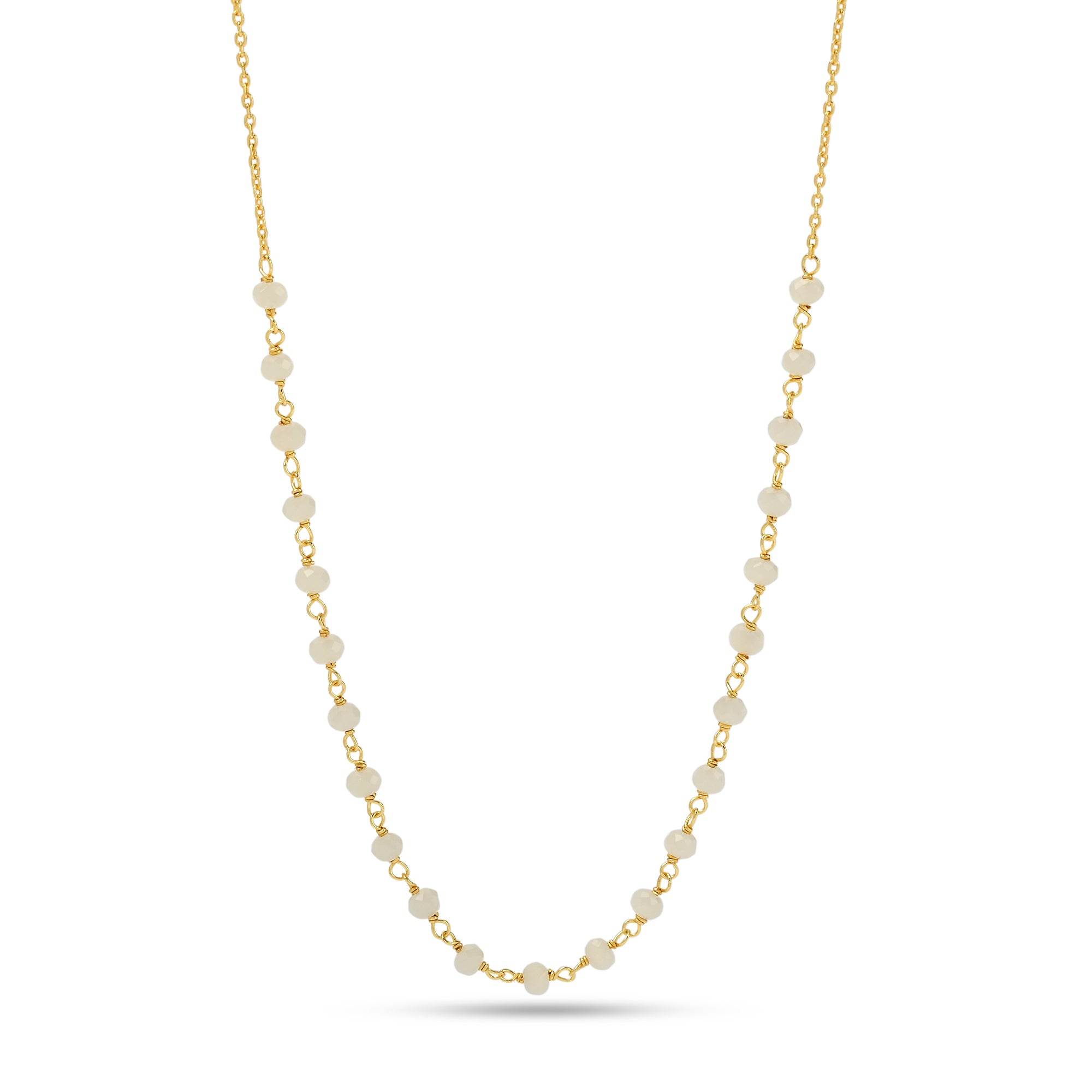 Green Chalcedony Beads Necklace - La Vitá Jewels