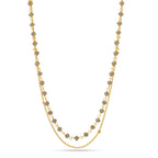 Layered Grey Chalcedony Beads Necklaces - La Vitá Jewels