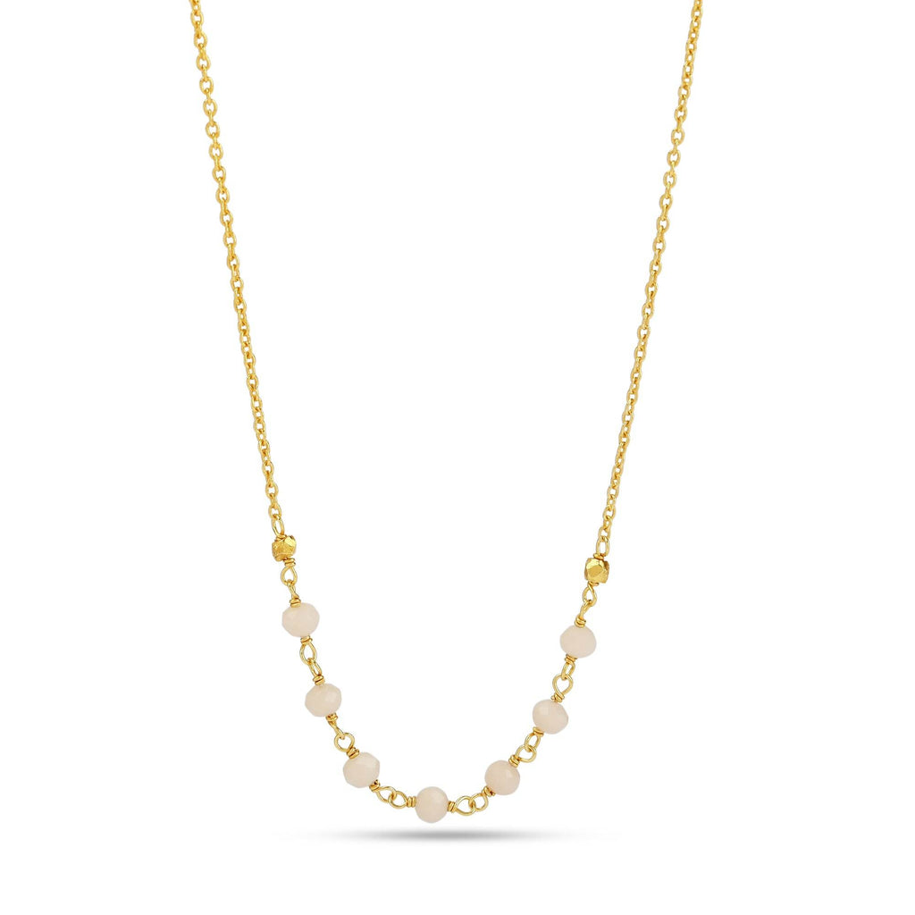 Peach Chalcedony Beaded Necklaces - La Vitá Jewels