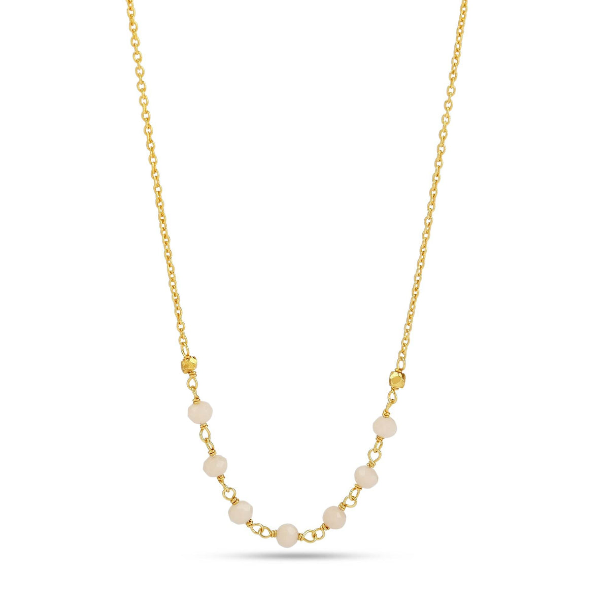 Peach Chalcedony Beaded Necklaces - La Vitá Jewels
