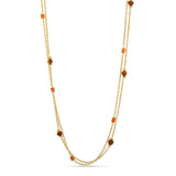 Wooden Beads with Carnelian Beads Necklace