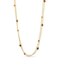 Wooden with Carnelian Beads Necklace - La Vitá Jewels