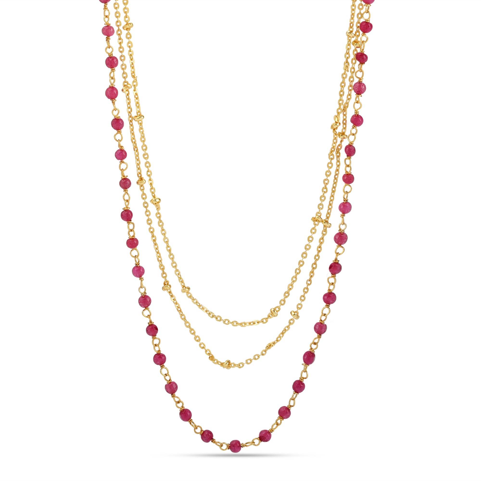 Multi Layered Gemstones Beaded Necklaces - La Vitá Jewels