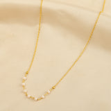 Peach Chalcy and Green Amethyst Beaded Necklaces